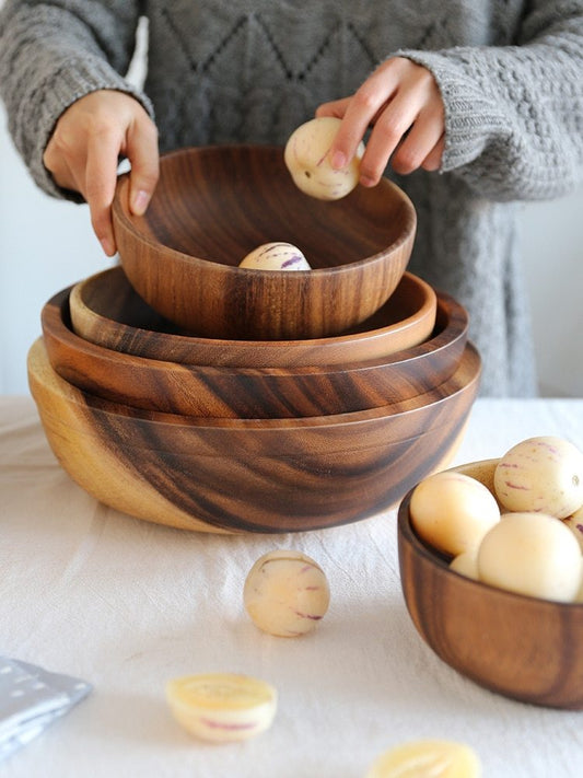 Bol en Bois d'Acacia - Vaisselle Naturelle et Élégante