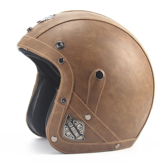 Casque de Moto Rétro 3/4 - Style Classique et Protection Optimale