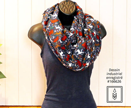 Foulard d'hiver en flanelle aux motifs d'animaux