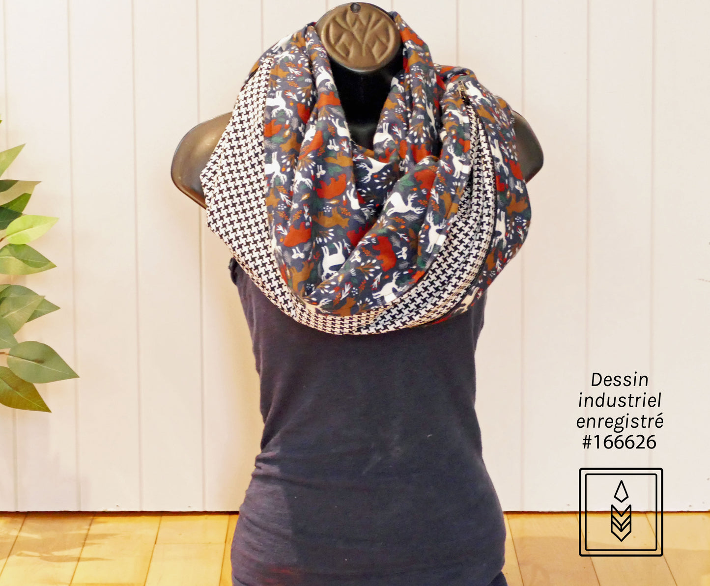 Foulard d'hiver en flanelle aux motifs d'animaux