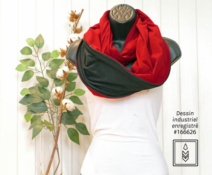 Foulard en coton biologique rouge