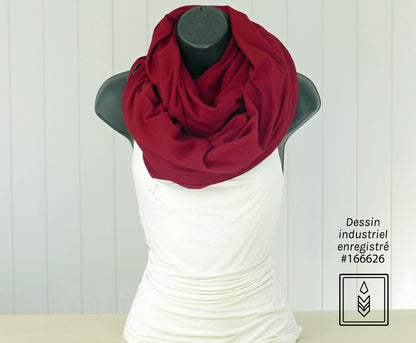 Foulard en coton biologique rouge